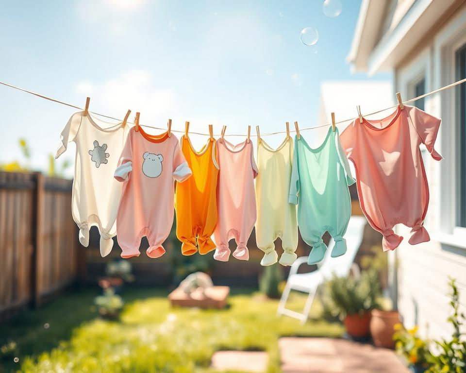 washing newborn clothes